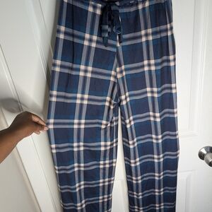 No Boundaries Blue Plaid Wide Leg Pants